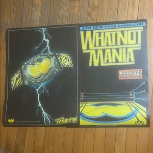 Whatnot Mania BOTH POSTERS Heavyweight Champion Wrestling Whatnotmania 2021
